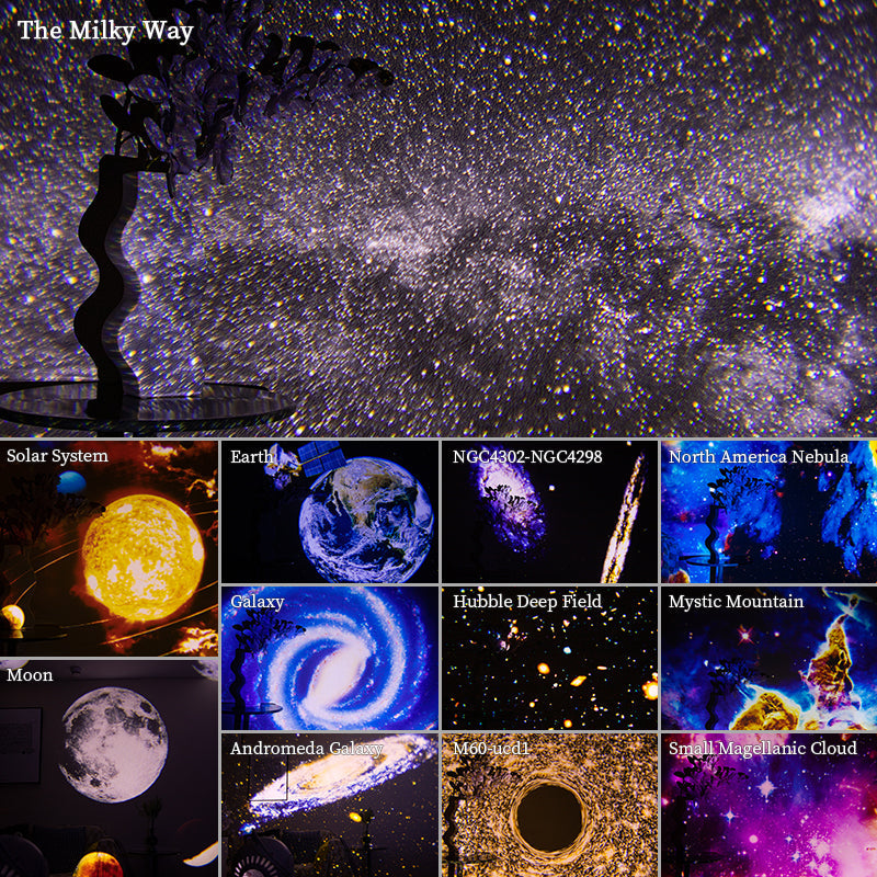 Projecteur de lumière nocturne, planétarium, galaxie, réglable à 360 °,  ciel étoilé, lampe pour chambre à
